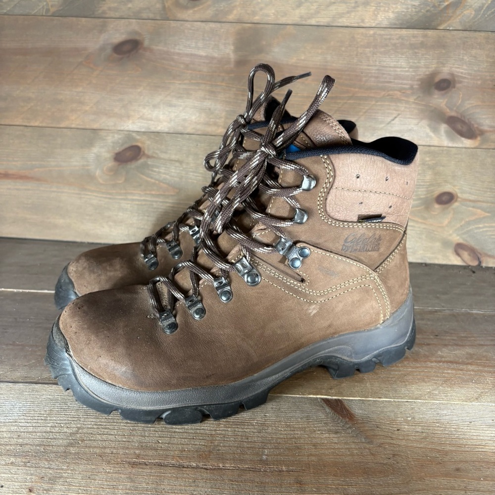 cabelas meindl pflege ii men size 7.5 shoe brown leather waterproof hunting boot